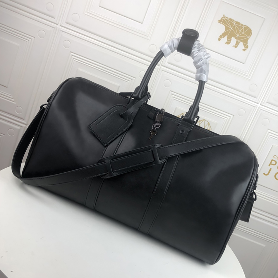 

N41418 Fashion Mens Duffels Bag Womens Luxurys Designers Travel Bag large-capacity soft Leather suitcase With lock duffel purse Handbag 45 CM N44810