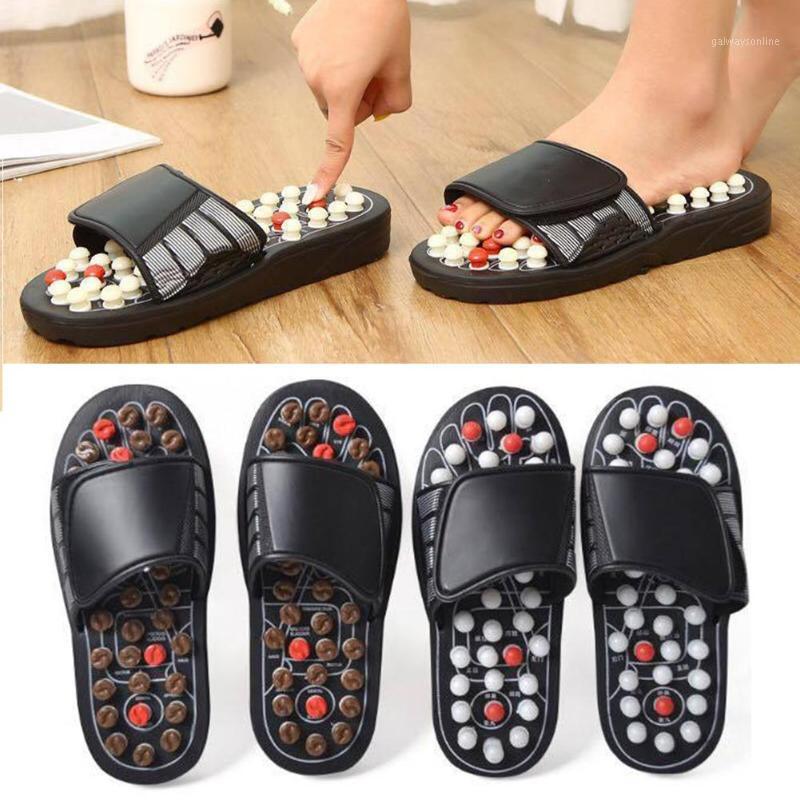 

Foot Acupoint Activating Massage Anti-slip Slippers Acupressure Therapy Shoes Foot Care Relaxation Shoe1, White