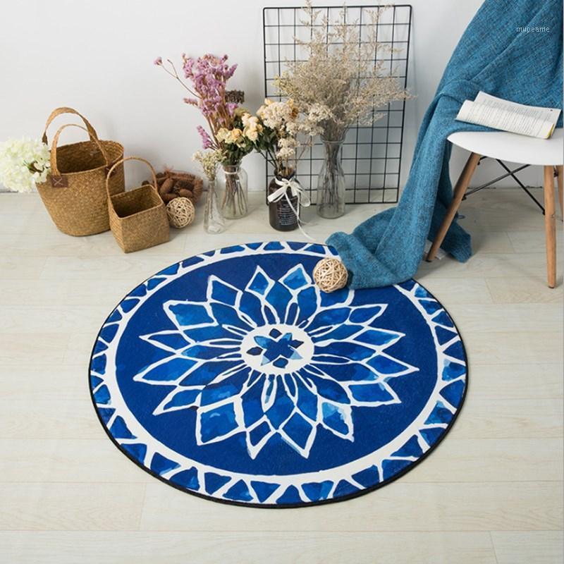 

European Round Carpet Bedroom Computer Chair Hanging Basket Rattan Chair Cushion Simple Modern Home Living Room Bedside1