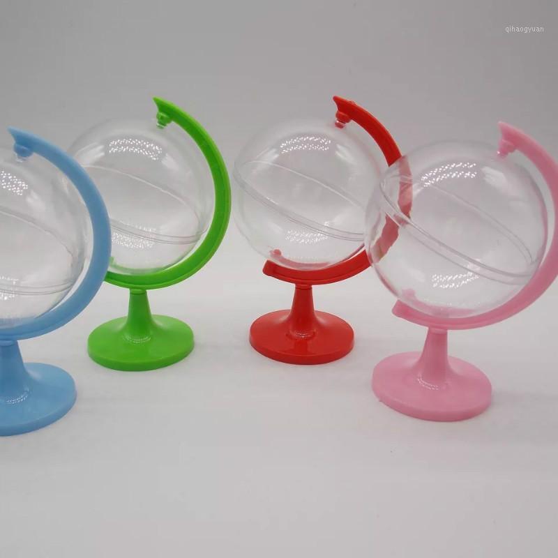 

6PC Transparent Plastic Tray Candy Bag Globe Shape Can Open Wedding Favors Gift Box Package Birthday Party Favor Bags1