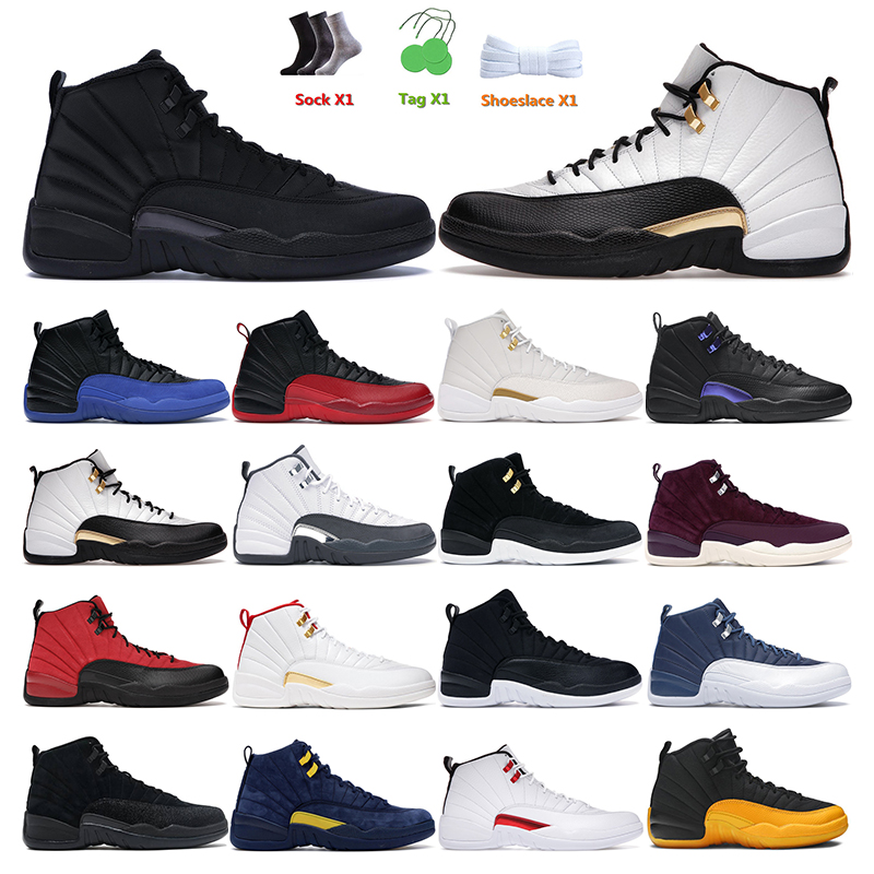 

12s basketball shoes 12 men Royalty Taxi Utility Twist Flu Game Winter Black Gym Red mens sports sneaker trainers, 28