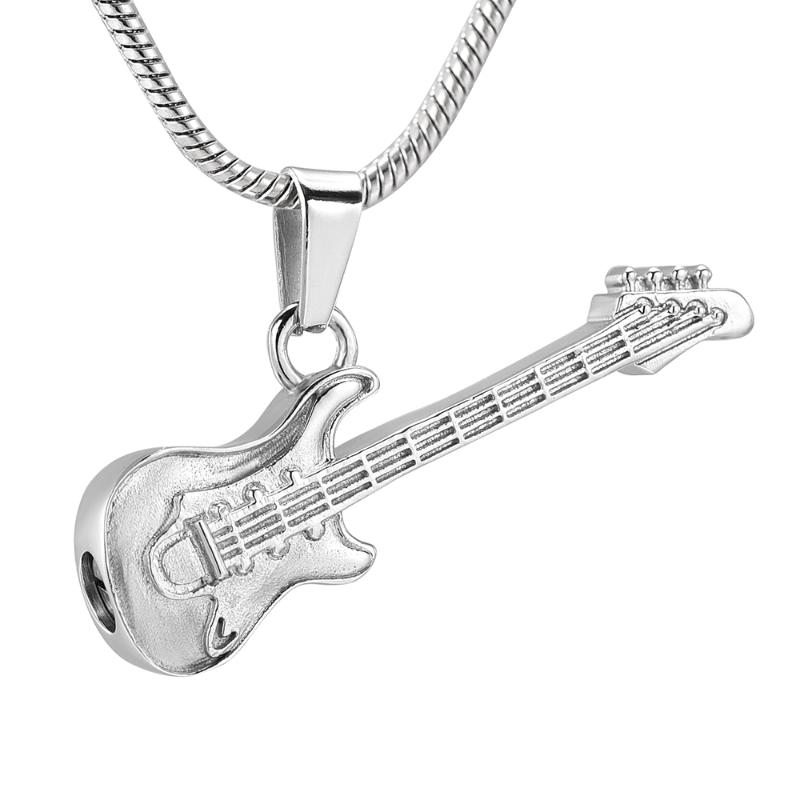 

Electronic Guitar Shape Cremation Necklace for Ashes Memorial Jewelry Ashes Holder Keepsake Pendant