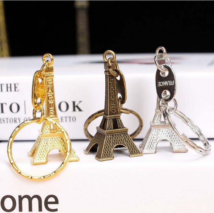 

couple lovers key ring advertising gift keychain Charm Alloy Retro Eiffel Tower keychains tower French france souvenir paris keyring keyfob cut