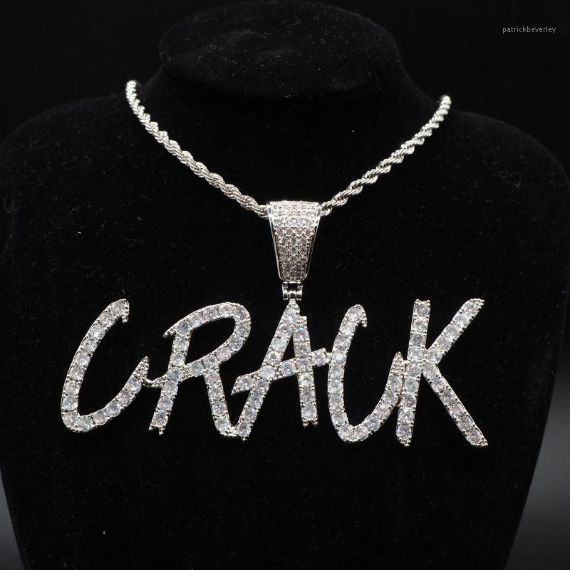 

Pendant Necklaces Custom Lovers Name Iced Out Twist Letters Chain Pendants Men's Charms Zircon Hip Hop Jewelry With Gift1