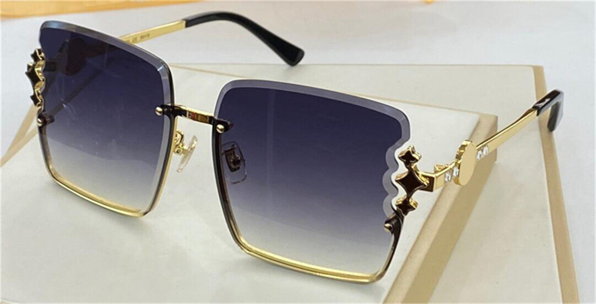 

New fashion sunglasses Z1401 square frameless special design temple popular fashion style uv400 protective eyewear top quality, White;black