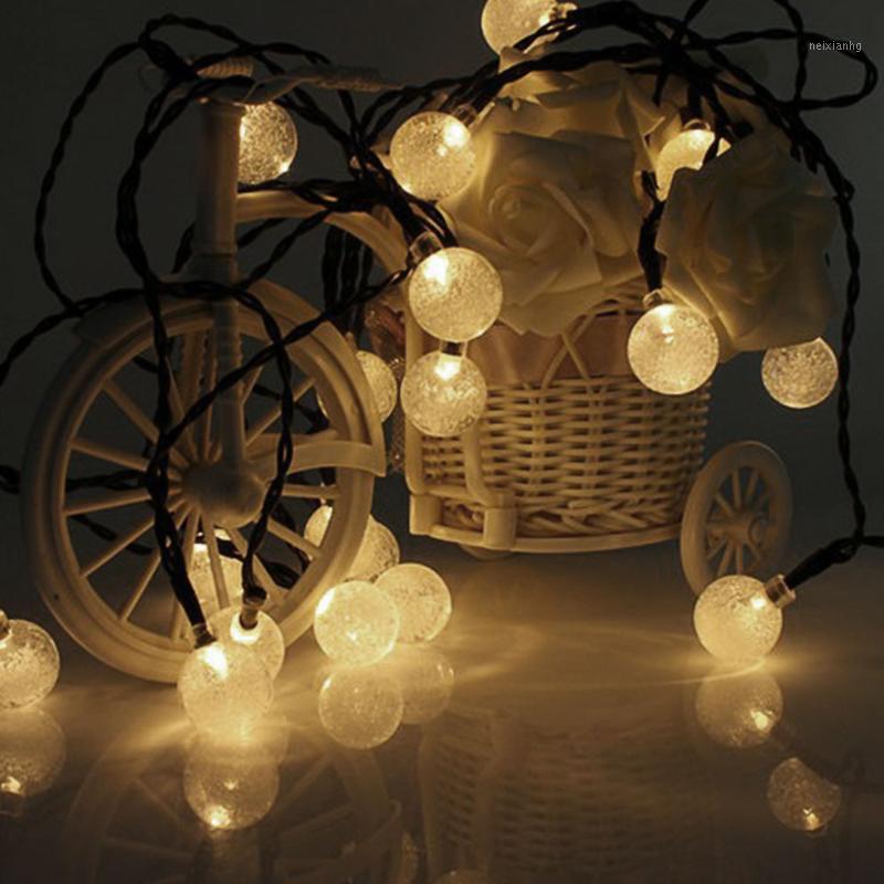 

30 LED Crystal Ball Solar Powered String Lights Garden Outdoor Fairy Summer Lamp1