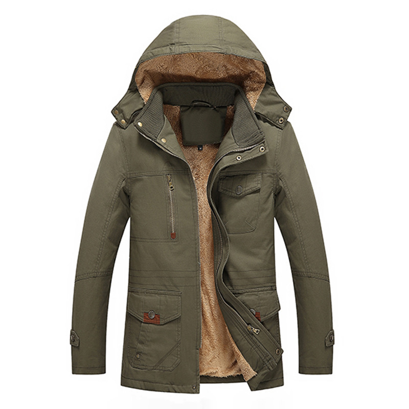 

2021 The New Fine Men' Winter Jacket Thicken Skin with Hood Outward Warm Coat Superior Casual Clothing Jackets Parka Yatz, Black