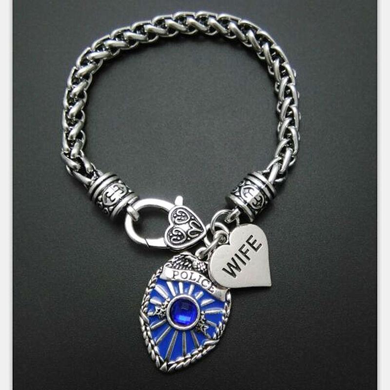 

My Shape Chain Bracelet Men Badge Charm Mom Daughter Bracelet Wife Sister Be Safe Brancelets Bangles Pendant DIY Jewelry