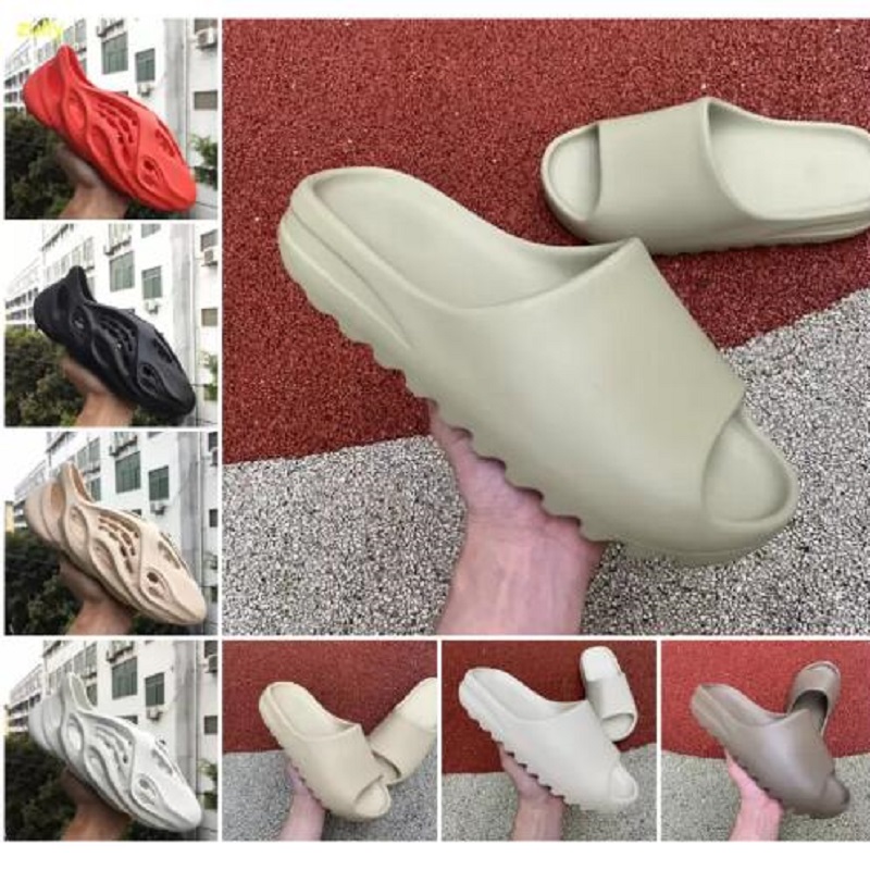

2022 Designer Slippers Slides shoes Summer Fashion Earth Brown Bone Resin Sand Triple Black total Orange Blue shoe Men Women Beach Causal Sandals, Color 16