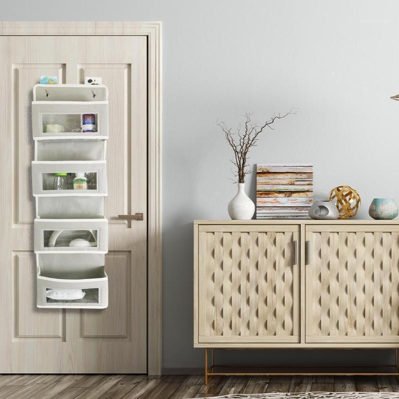 

1pc 4 Layers Hanging Storage Bag Closet Organizer Wardrobe Organizer Clothes Door Storage Pocket Shoes Hanging Closet1, Gray