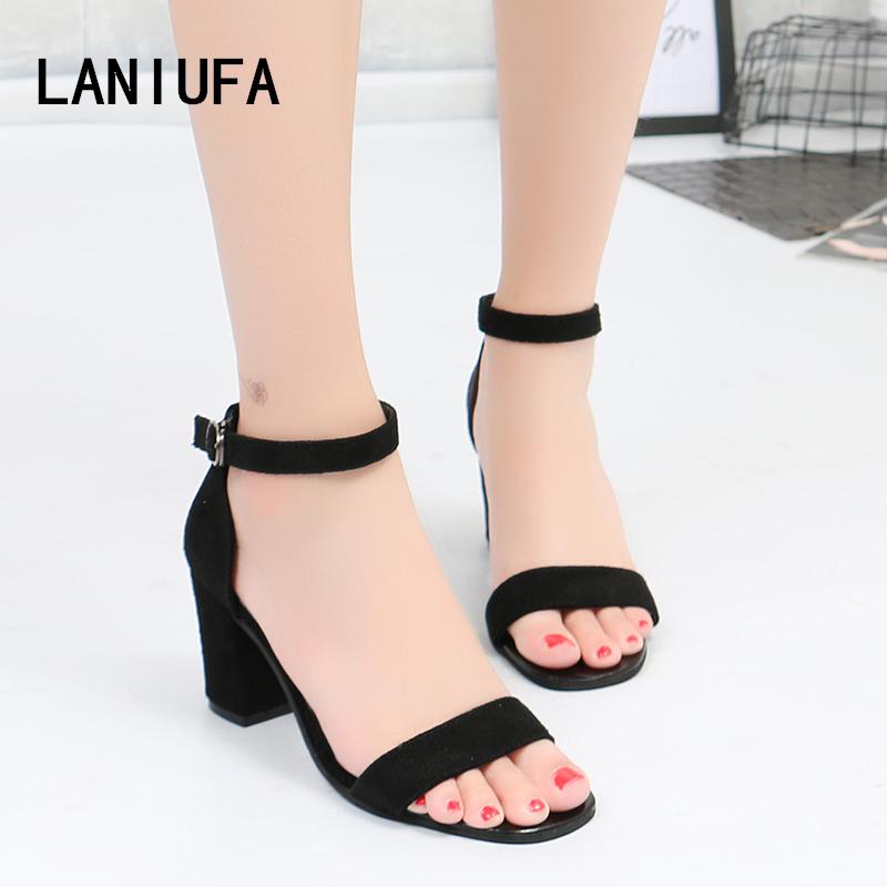 

summer Pumps Women High Heels Shoes women sandals casual Shallow Peep Toe Square heel dress Wedding shoes Plus size 34-40 #293, Light gray
