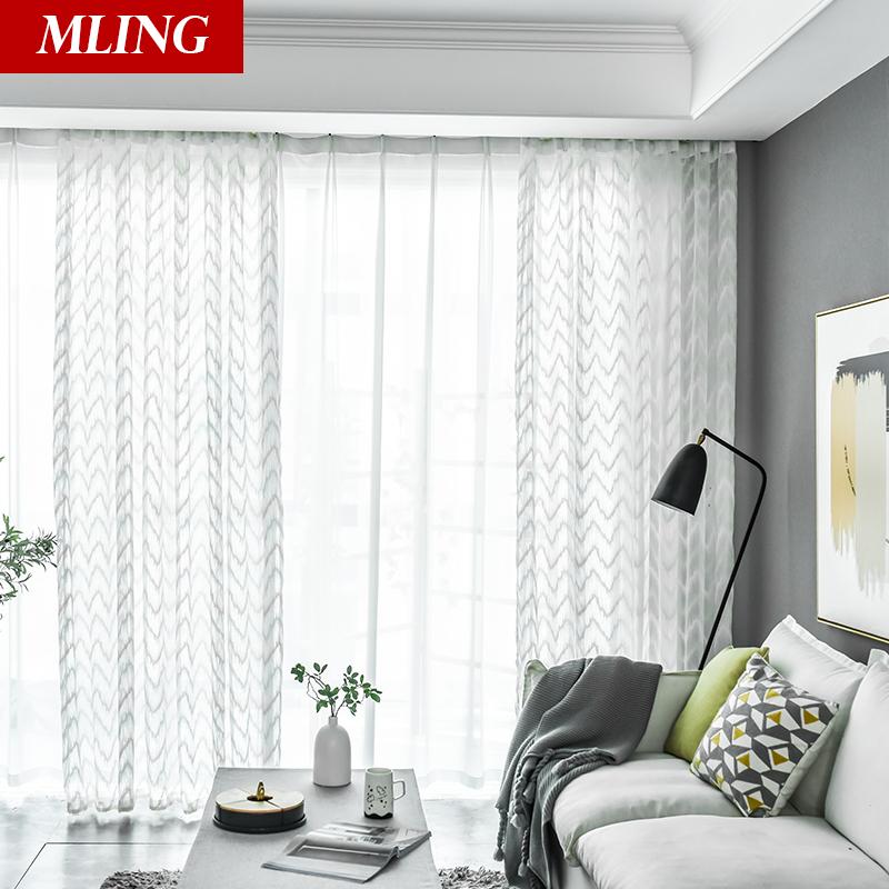 

Modern Style White Sheer Curtains for Living Room On Windows Tulle for Curtains In The Bedroom Home Decoration Wave Voile Drapes, White curtains