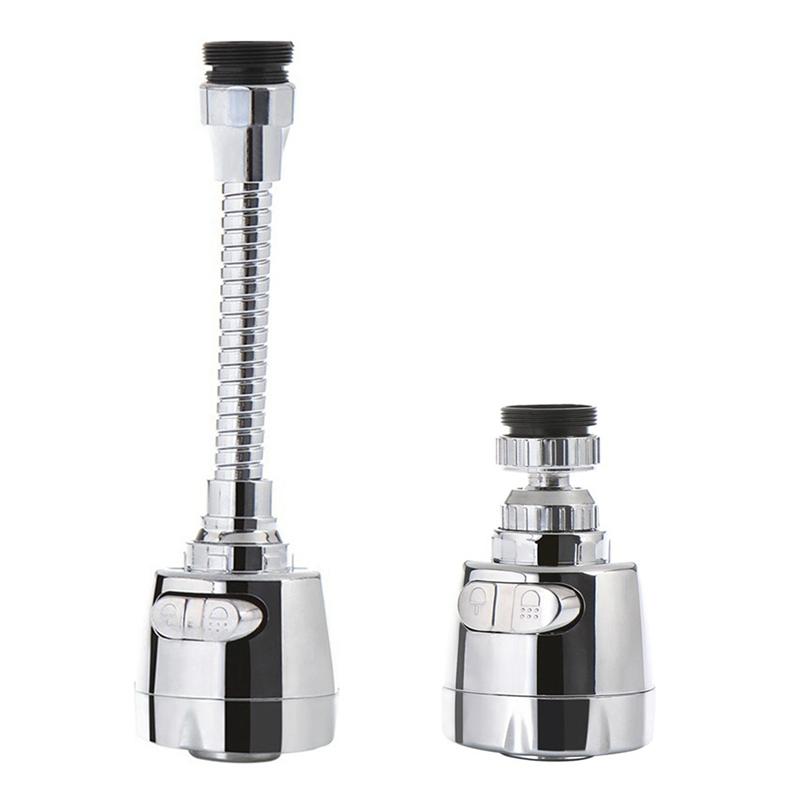 

New Flexible Tap Faucet Extender Stainless Steel 360 Rotating Aerator Faucet Filter Adapter Spray Head Kitchen Bath Accessories