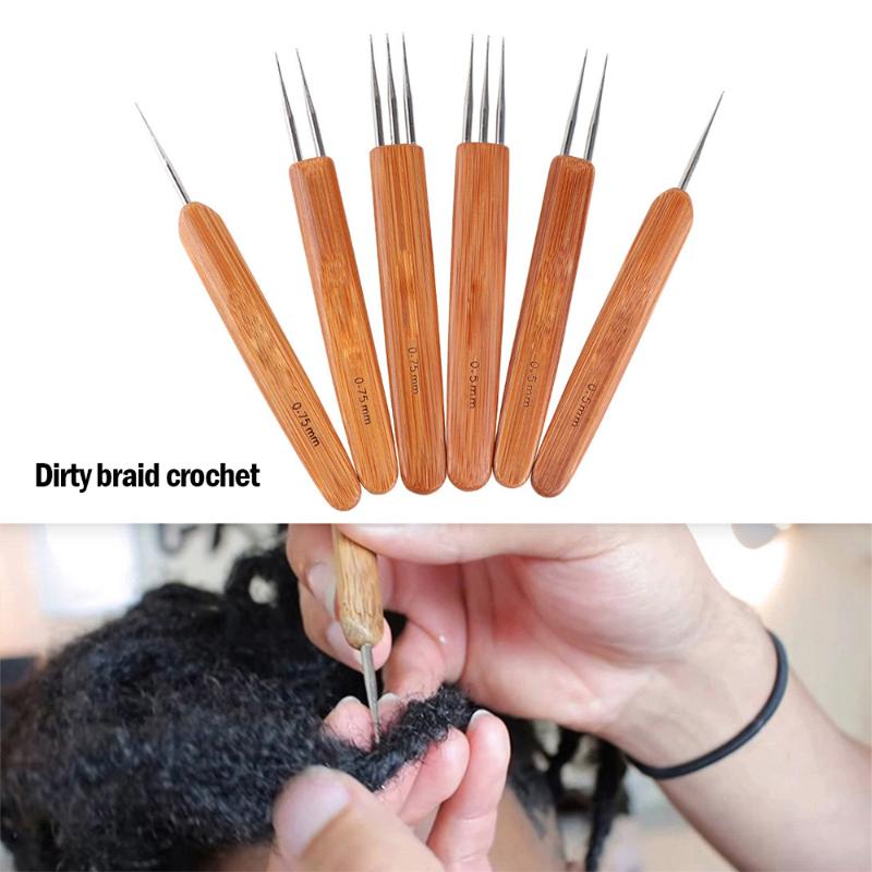 

Professional Hair Dreadlock Crochet Fashion Handle Hook Needle High Quality Braid Dreadlocks 3-Hooks Needle for Dreads Lock Tool