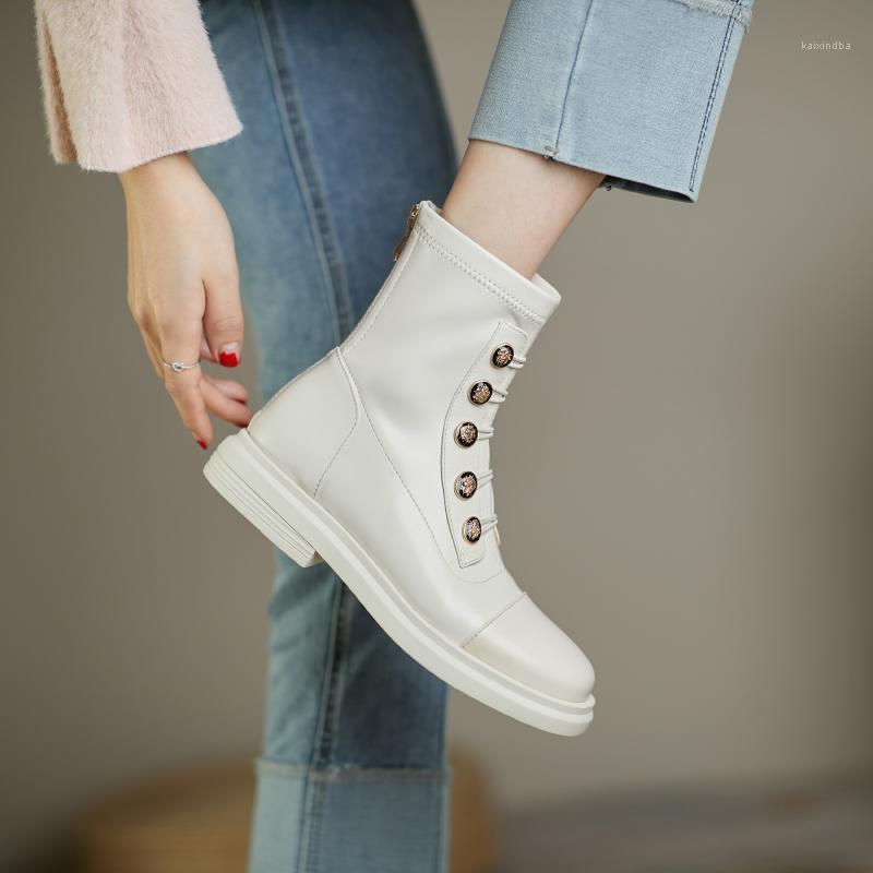 

2021 winter soft-soled women's boots casual short badge boots plus velvet warm flat shoes zapatos para mujer flat shoes1, Black