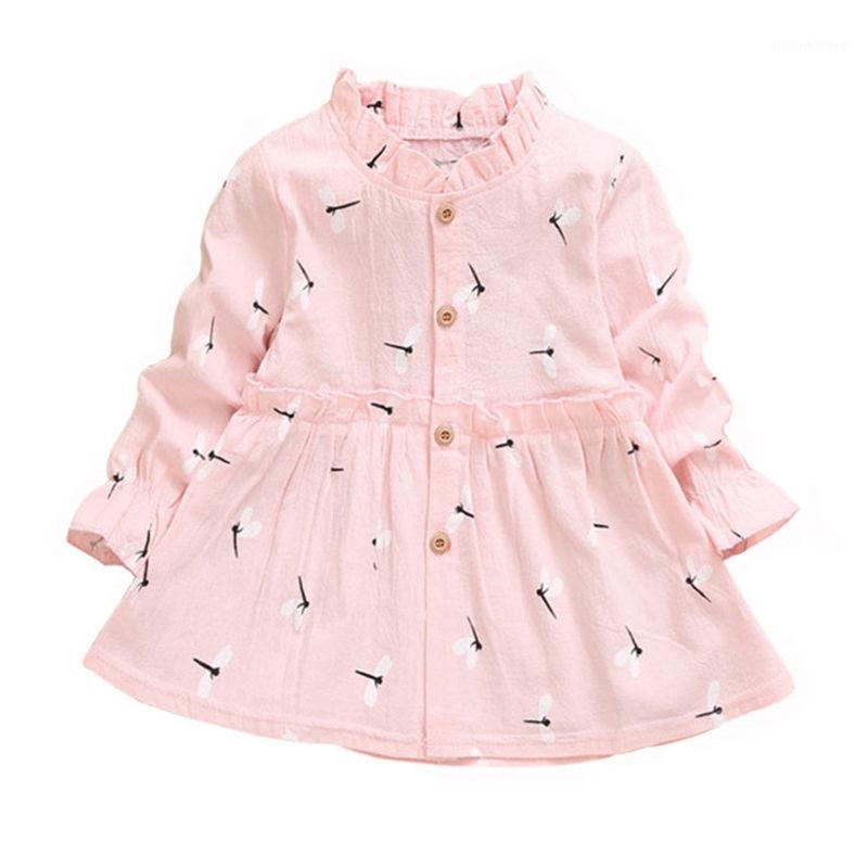 

Baby Dress Girl Princess Dress 2020 Spring And Autumn Fashion Long-sleeved Floral Princess 1-3 Years Old Girls Clothes1, Pink