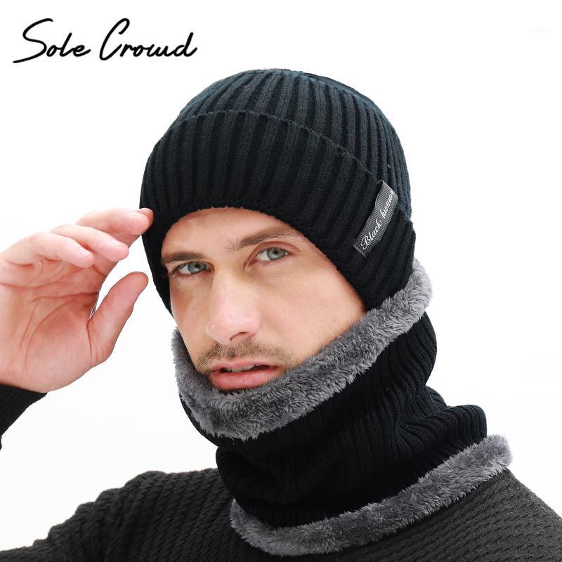 

Winter Men's Scarf Knitted Hat Set Mask Warm Caps Plus Velvet Thick Hats For Men Skullies Beanies Women Cap Fashion Balaclava1
