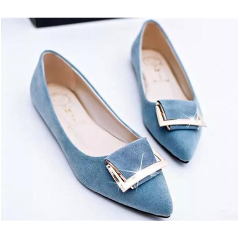 

2021 Women's Shoes in Spring and Autumn New Style Flat Bottom Pointed End Suede@2151 EUVL, Grey