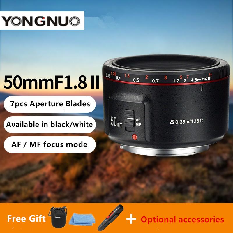 

YONGNUO YN50mm F1.8 II Large Aperture Auto Focus Lens for Canon,Small Lens Bokeh Effect for EOS 70D 5D2 5D3 DSLR Camera
