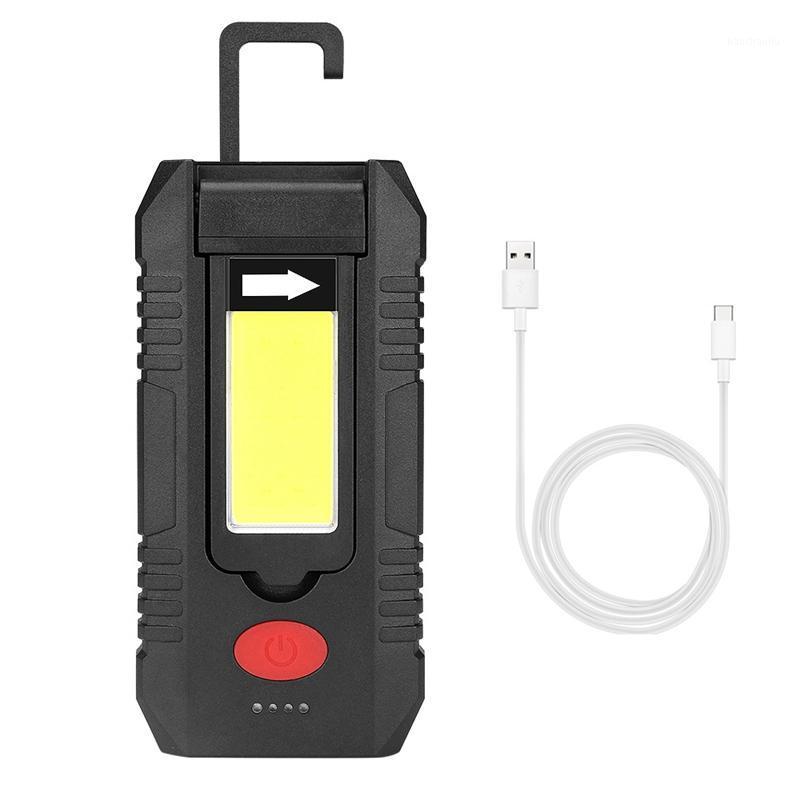 

USB Rechargeable Camping Lamp with Strong net Hook LED Working Light 4 Modes Light Super Bright COB LED Torch1