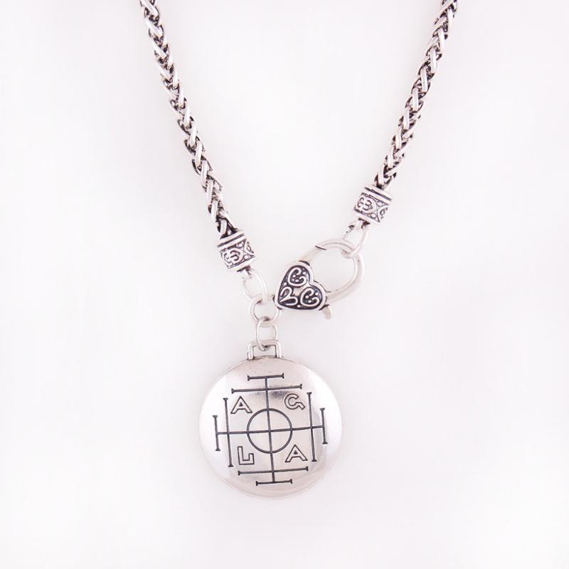 

Wheat Link Chain Religions Style Sigil AGLA With Ancient Picture Solomon Viking Style Zinc Alloy Provide Dropshipping