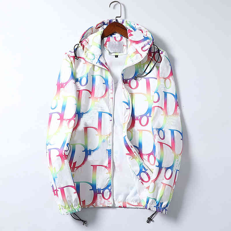 

Men's Jackets Long Mens Jacket Sleeve Zipper Casual slime short Printed Slim High Quality Windbreaker Men Thin coat Outdoors in Autumn Winter HS6H