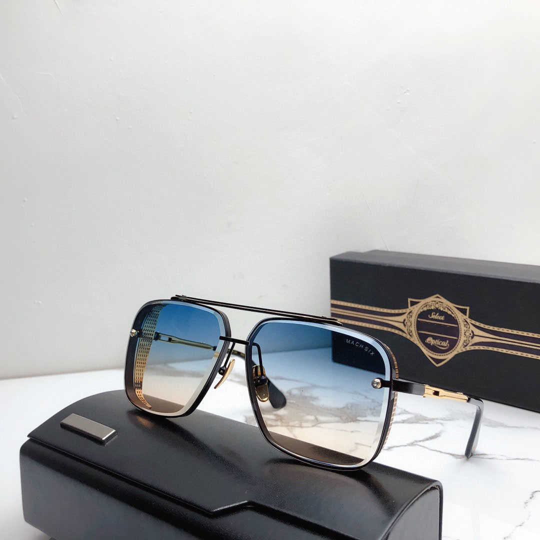 

A DITA Mach Six Top luxury high quality brand Designer Sunglasses for men women uv new selling world famous fashion show Italian sun glasses, White;black