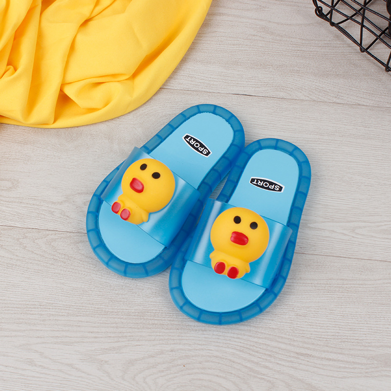 

Creative Childrens Luminous Slippers Summer Cartoon Cute Animal Light-on Childrens Shoes One-Word Fun Flashing Light Small and Medium Childr, Black