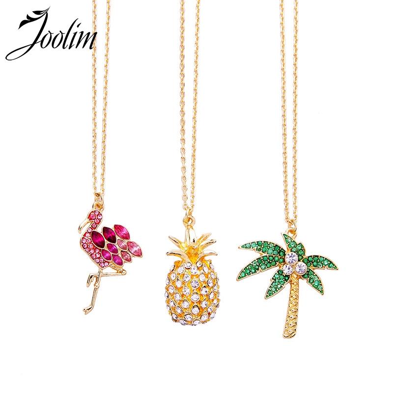 

Joolimn Cute Bird Pinapple Tree Delicate Pendant Necklace Fashion Jewelry Wholesale
