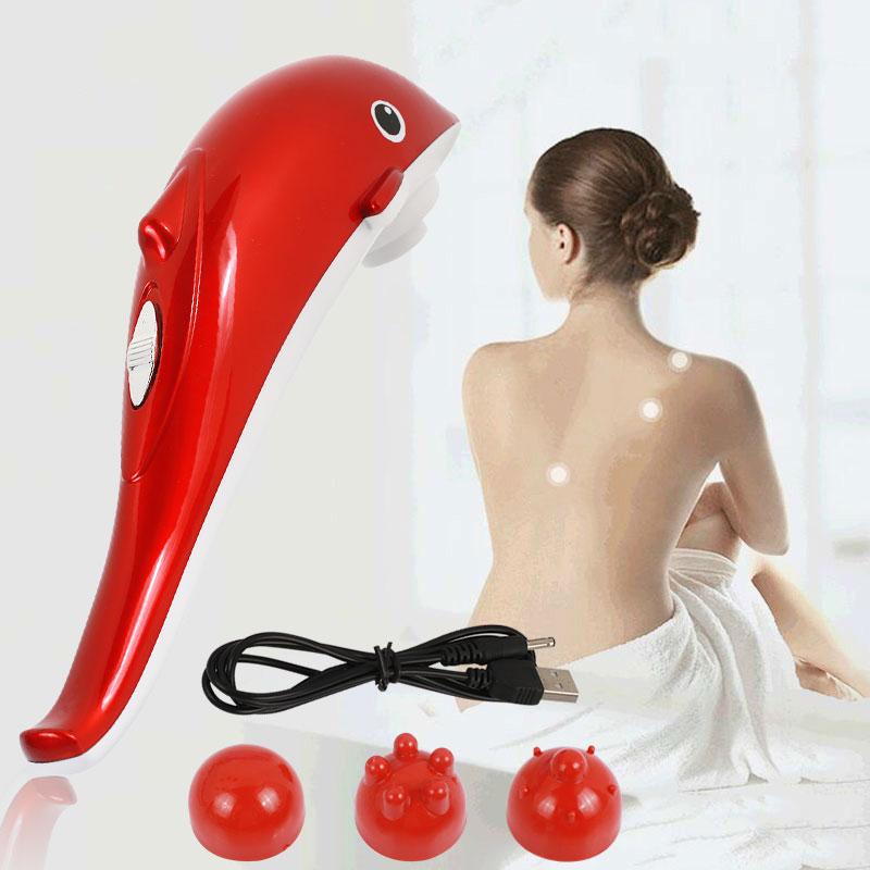 

Electric Dolphin Massager Back Massage Hammer Vibration Infrared Stick Roller Cervical Body Massage Shoulder Stick Pain Relief