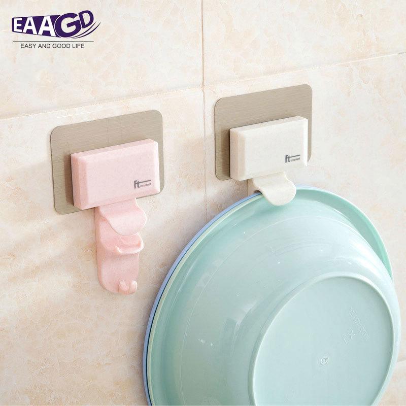 

Plastic Washbasin Hook Wall Basin Hook Without Scar Washbasin Towel Umbrella Hanger for Bathroom Creamy