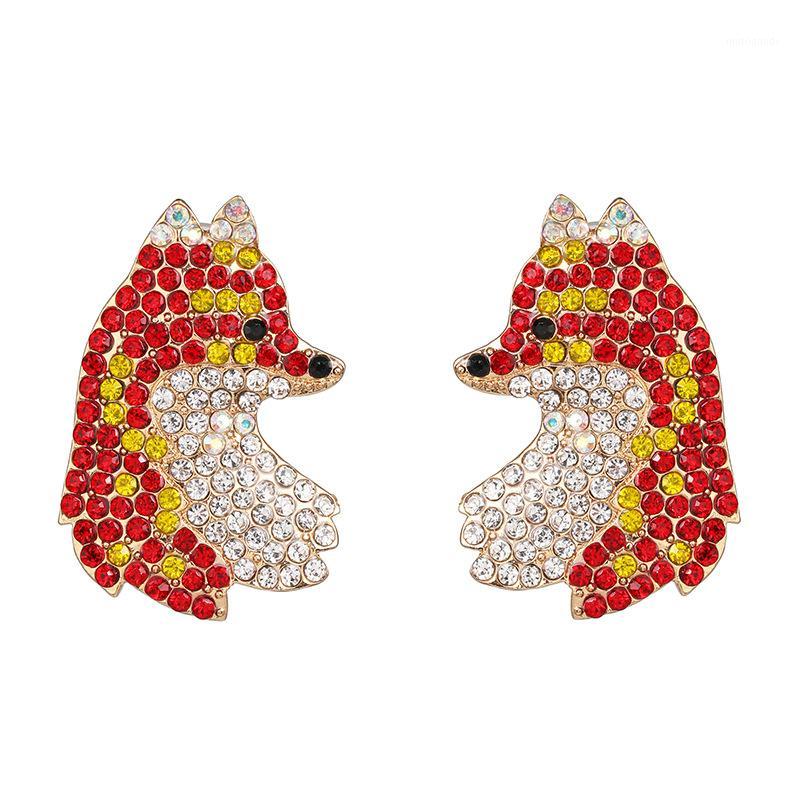 

Lovely Cute Rhinestone Earring Creative Novelty Fashion Crystal Animal Stud Earring For Women Gift Party Jewelry1