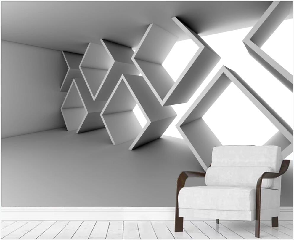 

3d wallpaper custom photo Extended space cement board special-shaped building 3d wall murals wallpaper for walls 3 d in the living room, Non-woven wallpaper