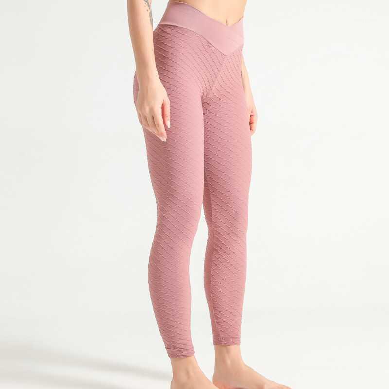 

High Waist Hip Lifting Elastic Leggings Seamless Knitted Jacquard Yoga Pants1, Black