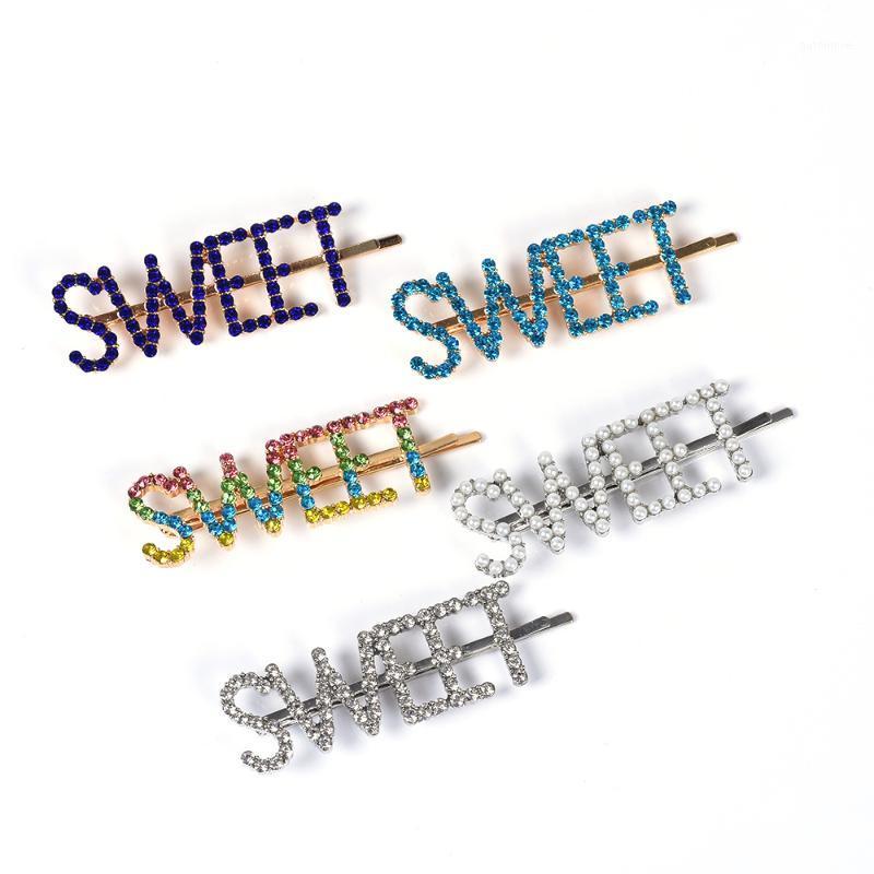 

Crystal Rhinestones Hairpins For Women Letter Hair Clips For Women's Accessories Girls Hair Barrettes1