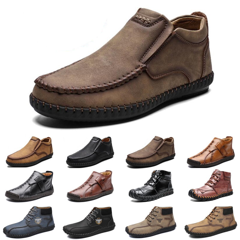 

discount Designer men leather casual shoes outdoor sewing thread retro simplicity mens trainers sneakers size 40-47, #10