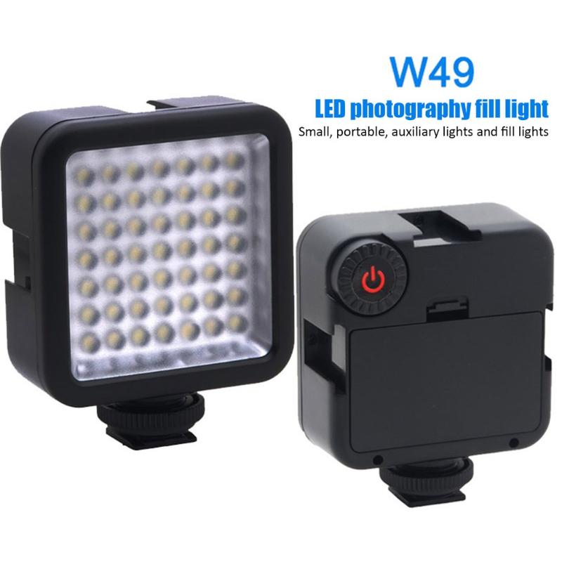 

Flash Mini Pro Led-49 Video Light 49 Led Flash Light For Dslr Camera Camcorder Dvr Dv Camera Black
