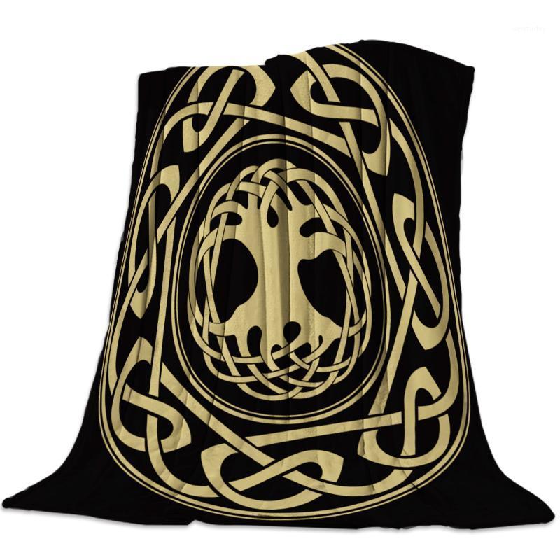 

Flannel Blanket for Bed European Retro Style Throw Blanket Portable Soft Warm Sofa Bed Sheets for Picnic1