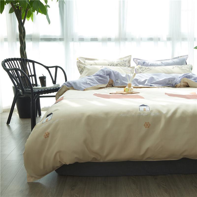 

Luxury Duvet cover set thread count fiber reactive prints bedding set1, As pic