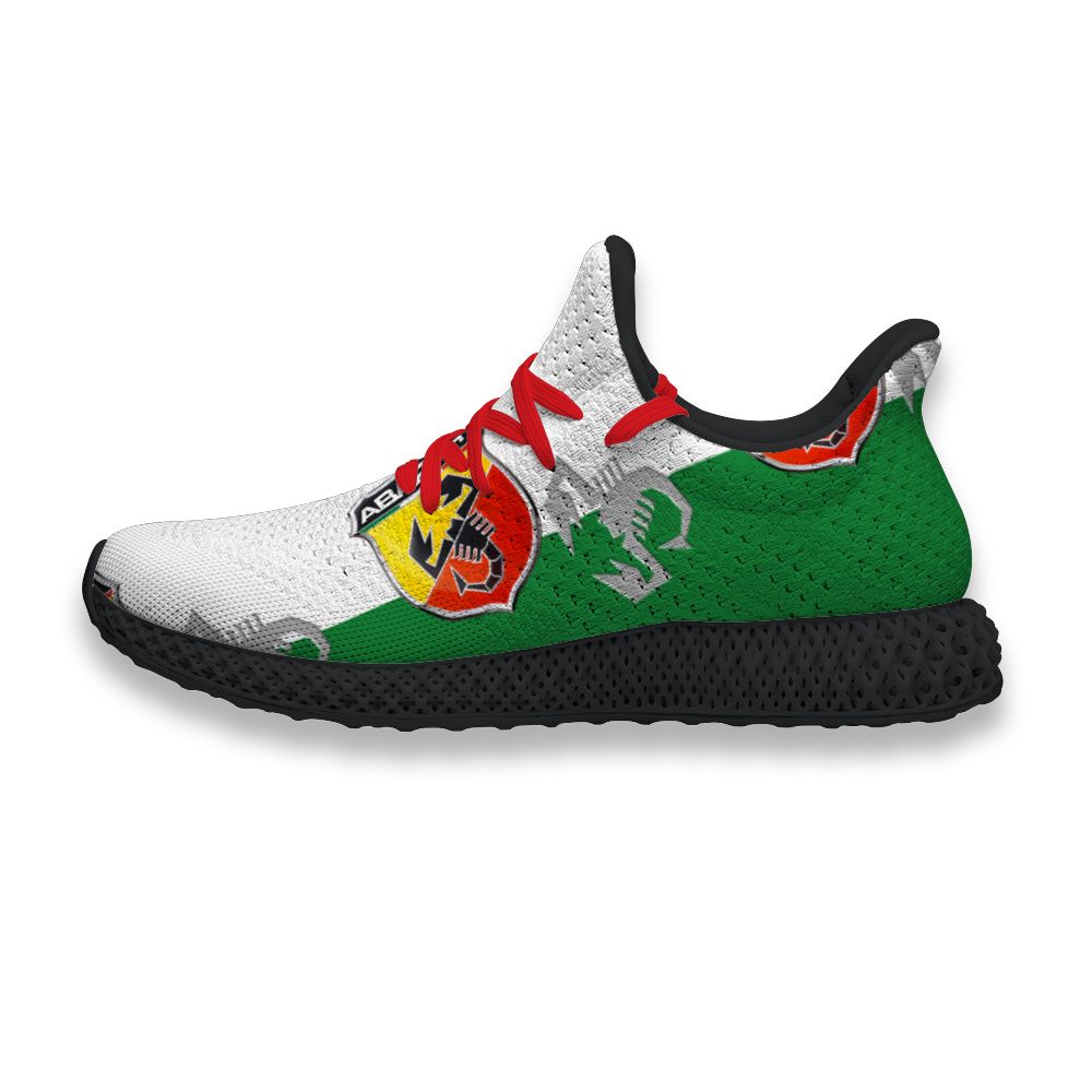 

4D Running Shoes ABARTH Logo - Custom Printing Mens Classic Shock Absorbing Air Mesh Upper Casual Athletic Walking Sneaker