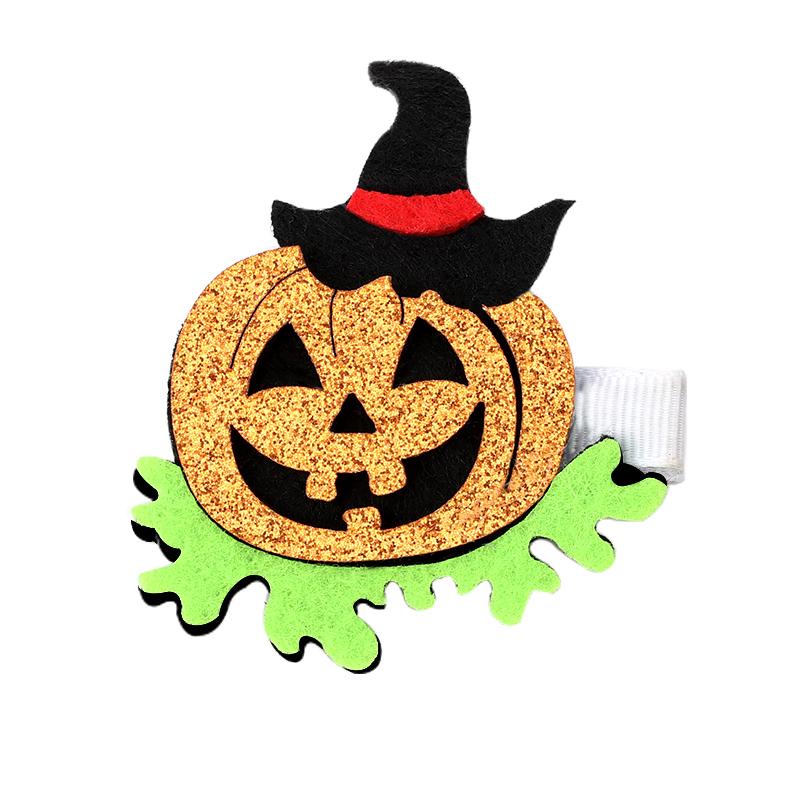

New Halloween Girl Hair Clips For Kids Girls Printed Grosgrain Ribbon Hair Clip Hairgrips Accessories Halloween Party Bows