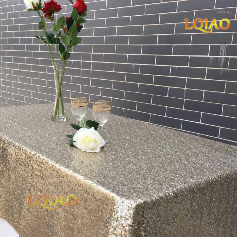 

120x200cm Light Gold Rectangle Sparkly Glitz Sequin Glamorous Tablecloth/Fabric For Wedding Event Reception Cake Table Decor1, White