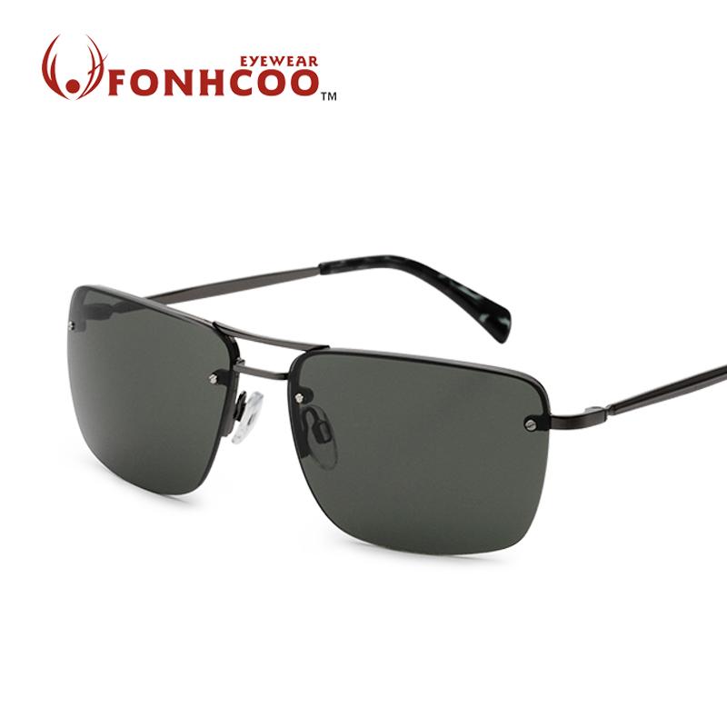 

FONHCOO New Polarized Lens Sunglasses Men Driver Mirror glasses square shape UV400 hot rays protection Oculos Gafas De Sol