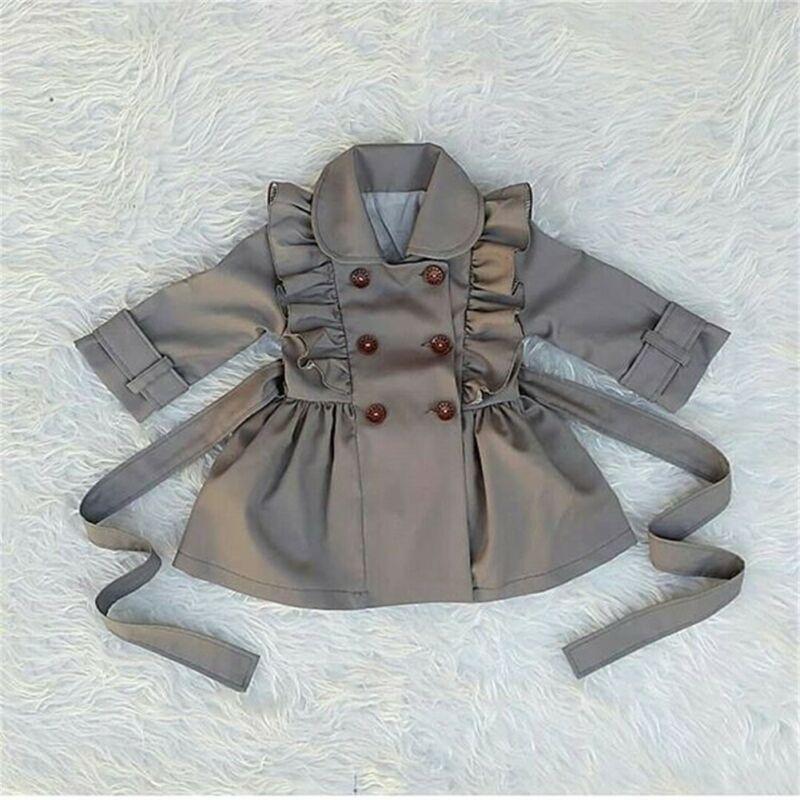 

Kids Baby Girl Child Wind Trench Coat Windbreaker Parka Overcoat Outwear, White