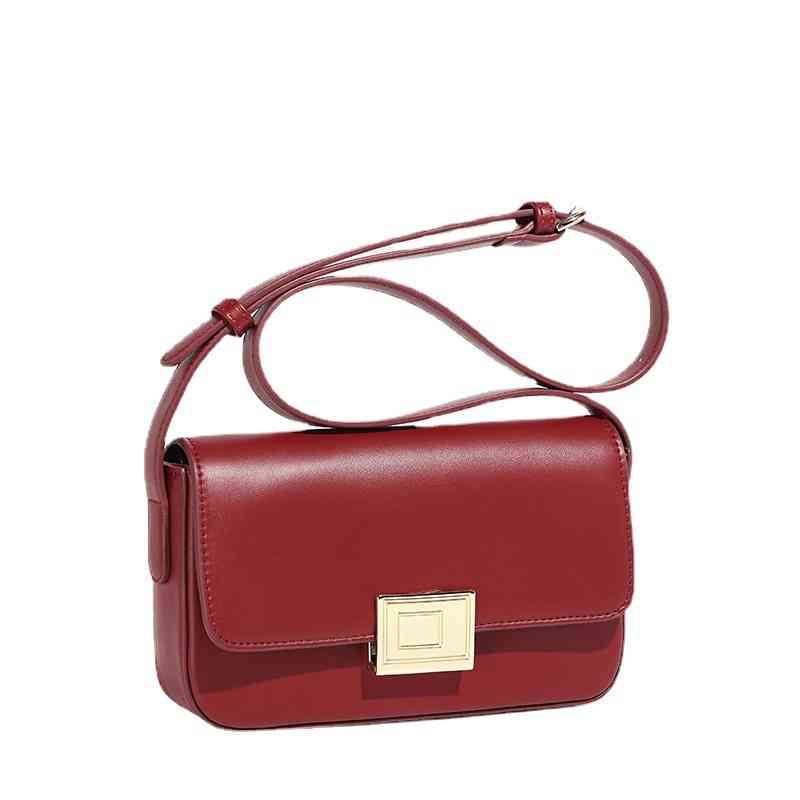 

[recommended by Bloggers]a. Cloud Book Lock Staff Bag Small Texture Box Leather One Shoulder Armpit, White