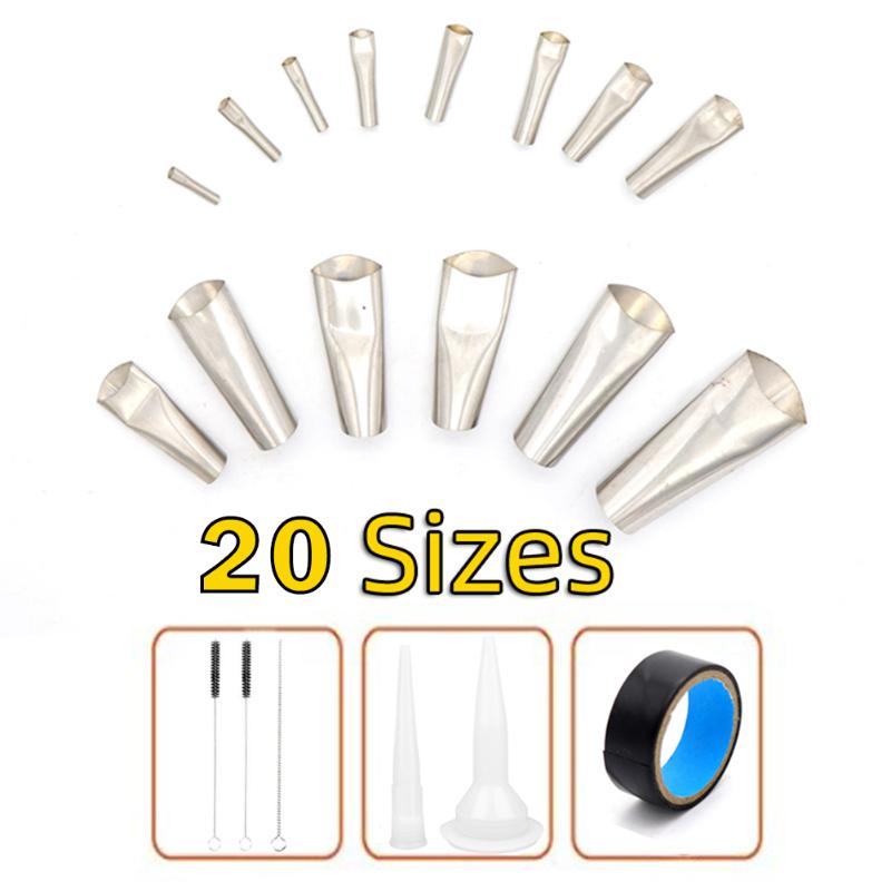 

20pcs Caulking Finisher Stainless Steel Sealant Caulk Nozzle Finishing Tool