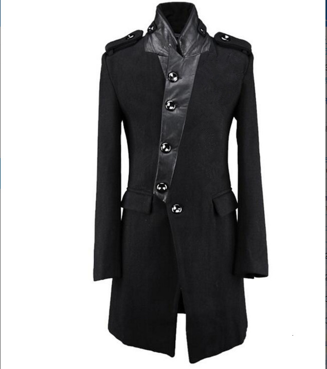 

2021 S-7xl!! New Korean Young Winter Medium Long British Jacket Thin Wool Coat U7GF, Black