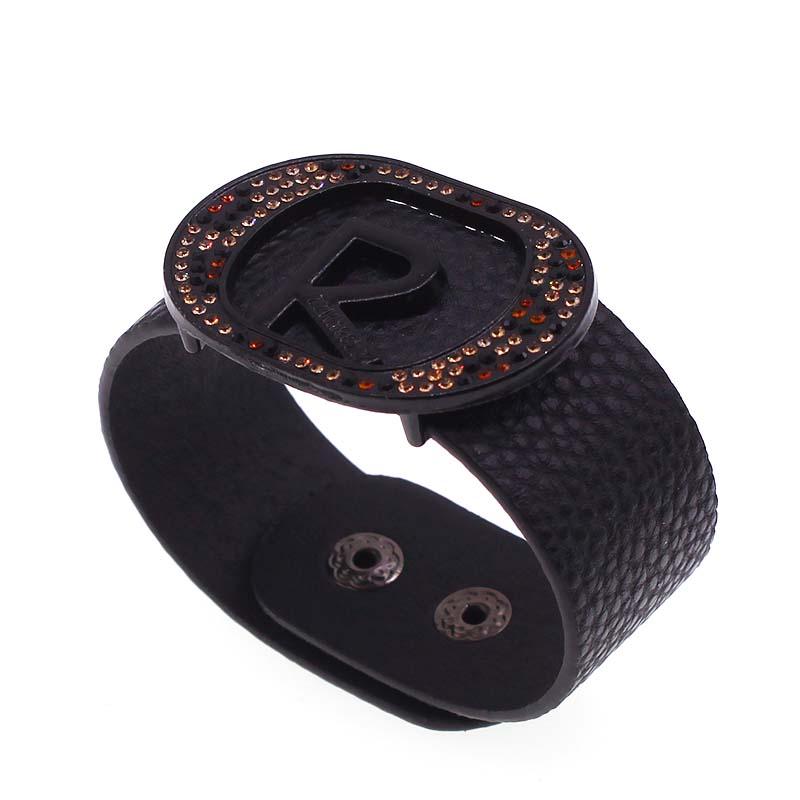 

TOTABC One-word Collar Buckle Wristband Black PU Leather Hip Hop Party Accessories Gothic Accessories