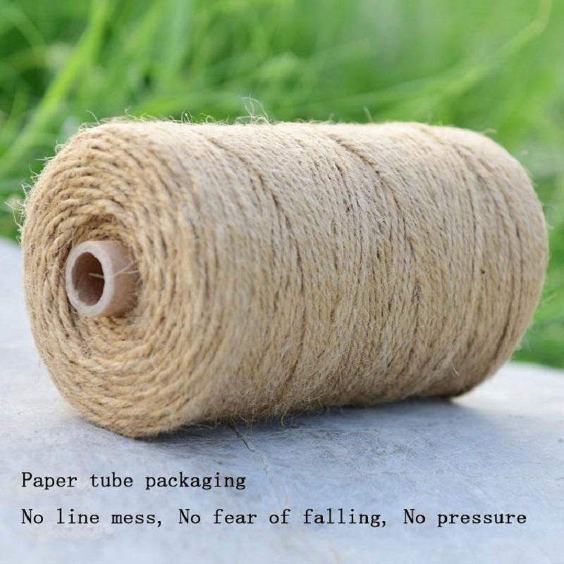 

2/3/4/5/6 MM 100 M Linen Cords Natural Dry Jute Twine Rope Packing String Thread DIY Home Decor Party Gifts Decoration Wrapping, 2 mm x 100m
