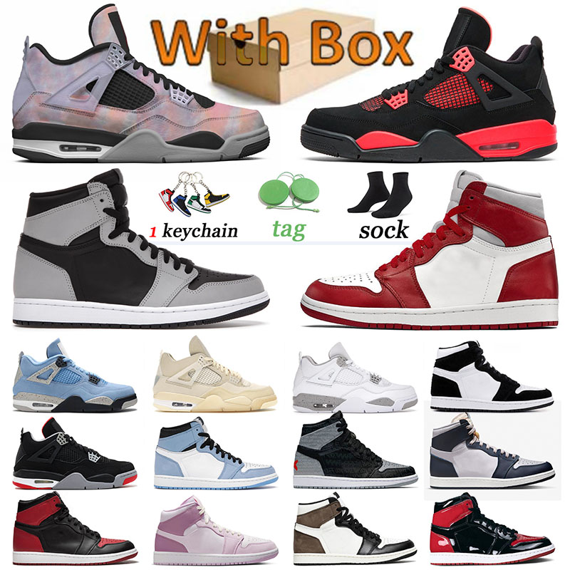 

Newest 1 4s Basketball Shoes 1s Trainers Zen Master 4 Black Cat Chenille Designer Jumpman Sneakers Bred Patent White Oreo Rebellionaire Valentines Day New Bred US 13, B2 sail 36-47